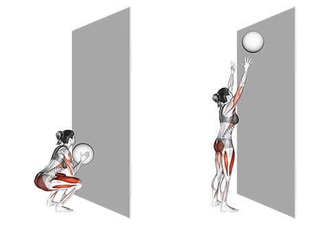 Wall Ball Squat Throw