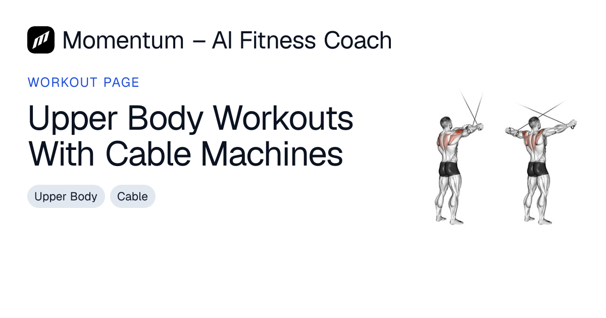 Upper Body Training Routine On Cable Machine Upper Body Workouts With Cable Machines | Momentum – AI Fitness Coach